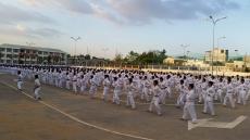 Giờ tập karatedo tại phân đường Choju trường T39